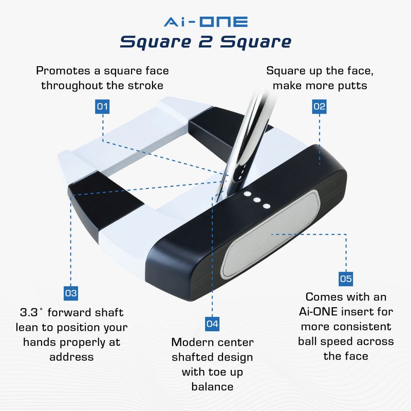 大好き Ai-ONE Putter Jailbird Square 2 Square クラブ